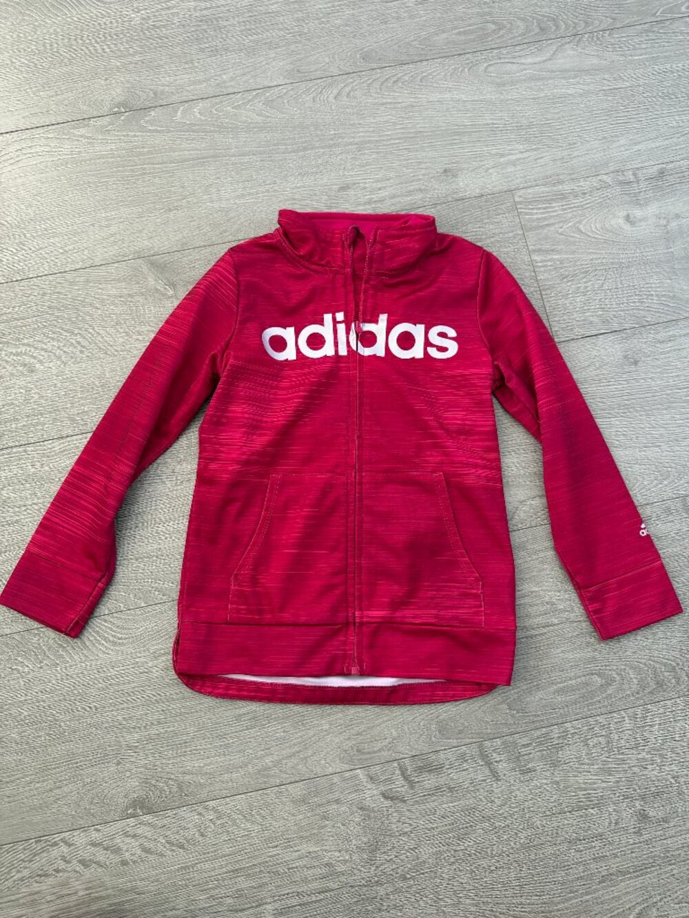 Adidas Girls Pink Full Zip Athletic Jacket Size 6X